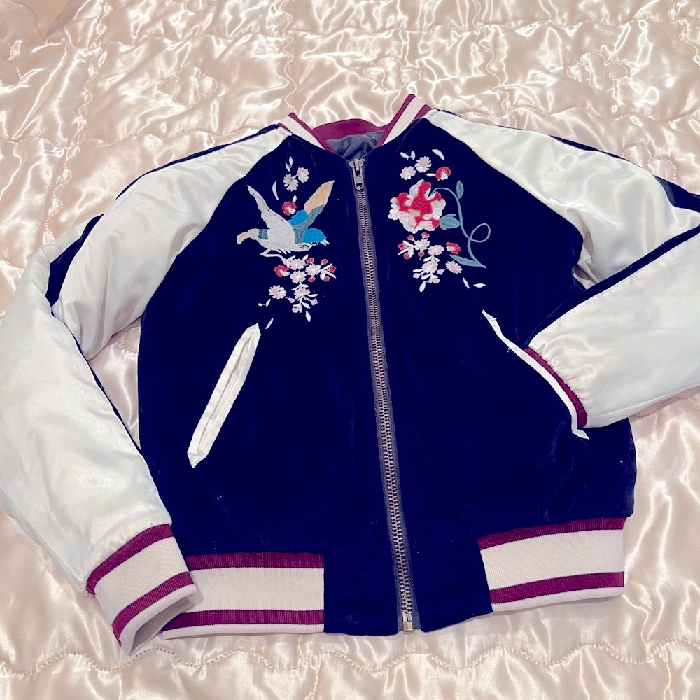 RARE Free People Embroidered Bomber Jacket - Picture 5 of 14